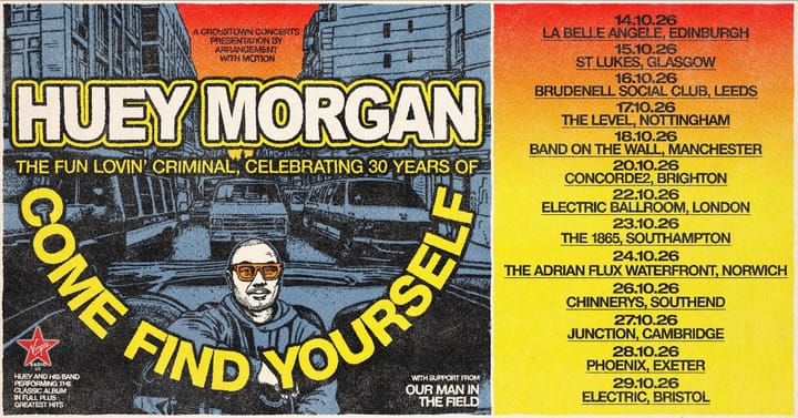 Huey Morgan celebrates 30 years of Fun Lovin' Criminals debut with UK tour